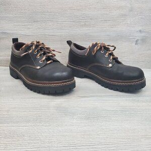 Vintage Skechers chunky leather low ankle lace up shoes